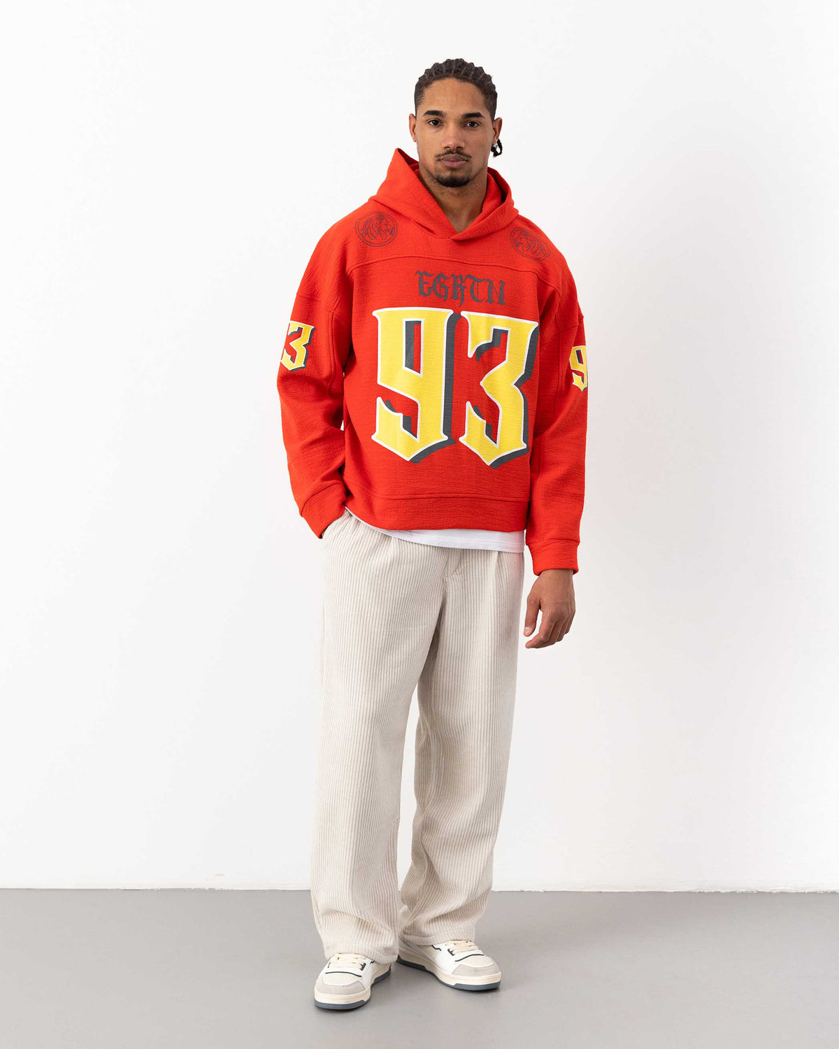 93 Baskılı Hoodie Turuncu - AS-7902
