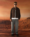 Zippered Textured Jacket Brown
