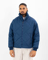 Stone Beaded Puffer Jacket Navy Blue