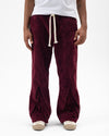Burgundy Trousers with Hem Detail