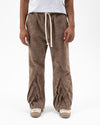 Brown Hem Detail Trousers