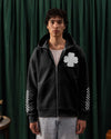 Yonca Clover Zippered Sweatshirt Black