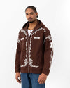 4-Pocket Zippered Sweatshirt Brown
