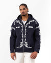4-Thread Zippered Sweatshirt Navy Blue