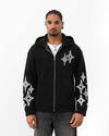 FearNone Süzene Embroidered Zippered Sweatshirt Black
