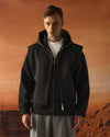 Black Scuba Hoodie with Detachable Vest
