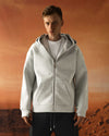 Masked Double Pocket Scuba Hoodie Grey