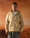 Masked Double Pocket Scuba Hoodie Yellow