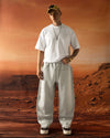 Stitch-Detail Trousers Grey