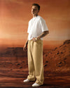 Dirty Hem Trousers Yellow