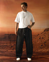 Dirty Hem Trousers Black