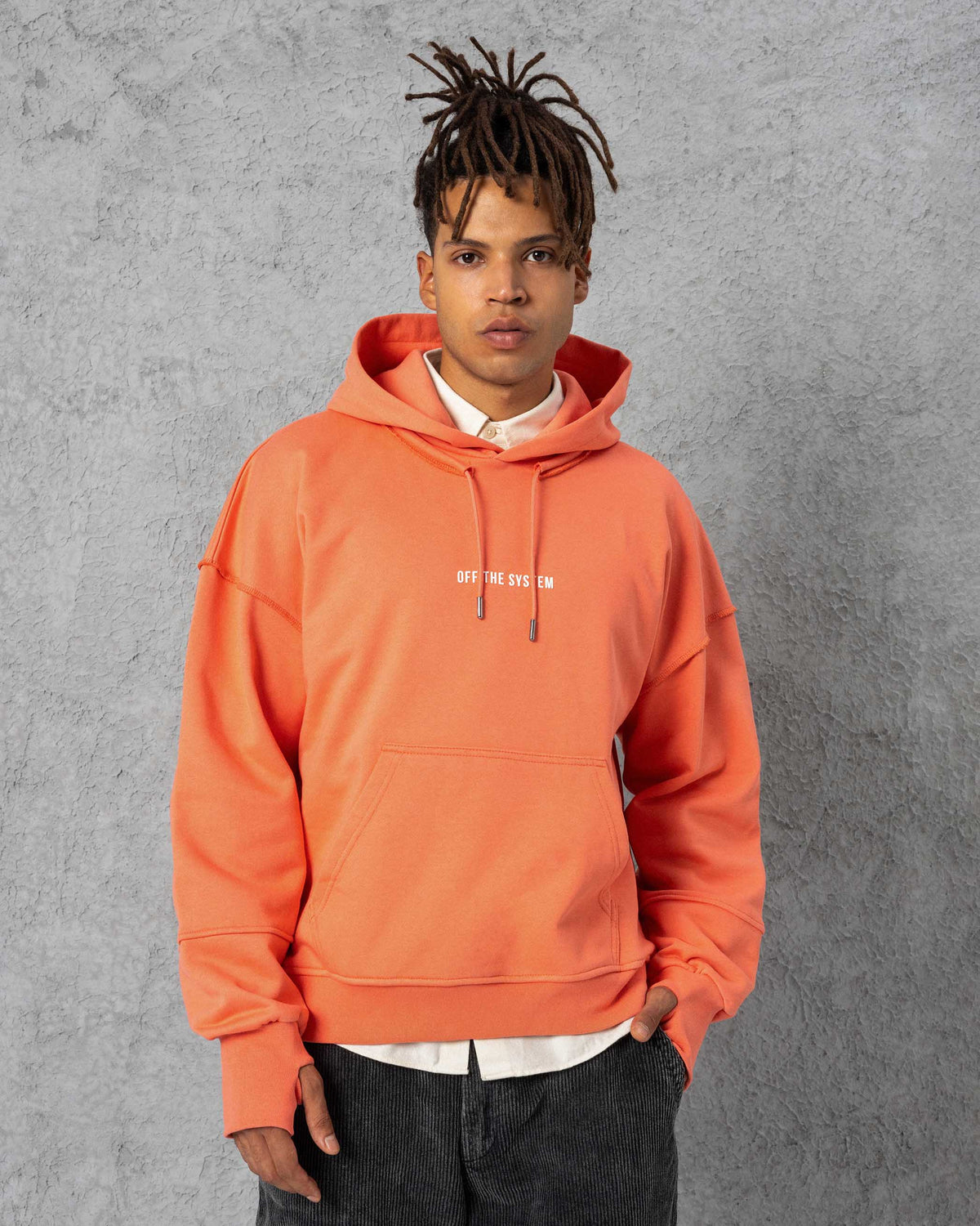 Thumbhole Hoodie Orange