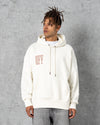 Off Nakışlı Hoodie Ekru