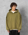 Wide Collar Hoodie Khaki
