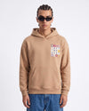 Box Injection Printed Hoodie Brown