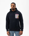 Box Injection Printed Hoodie Black