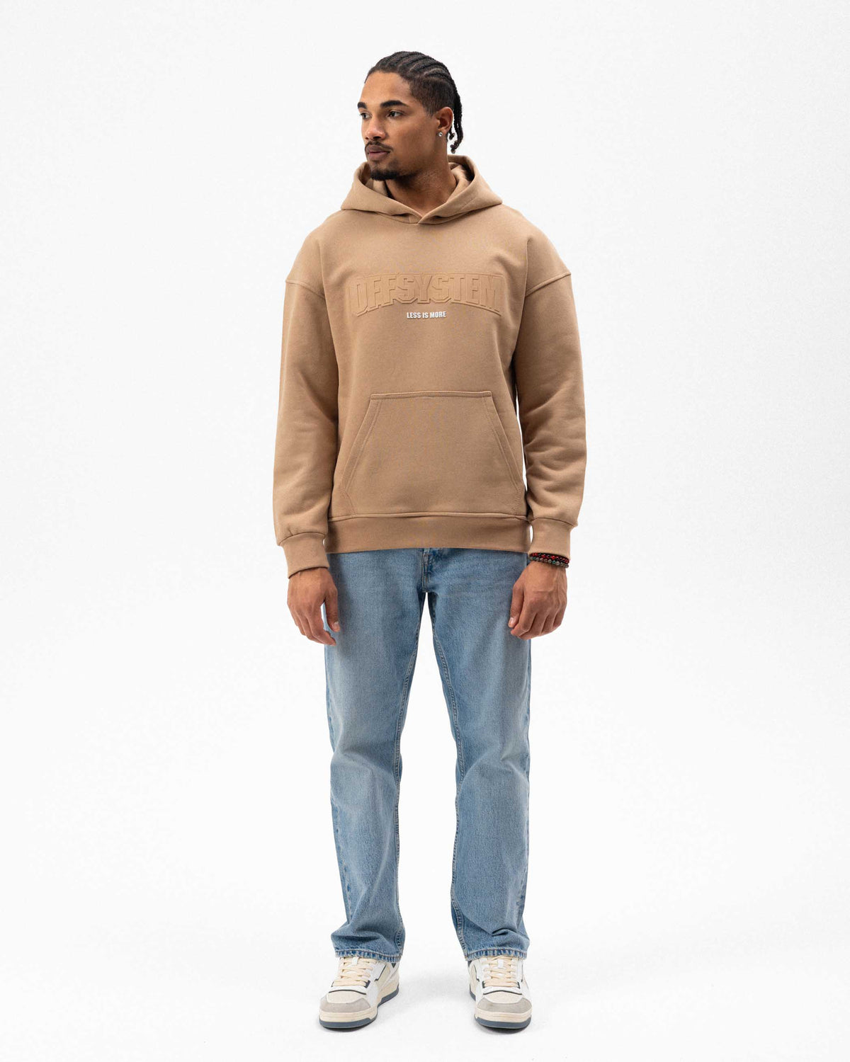 Injection Printed Hoodie Brown