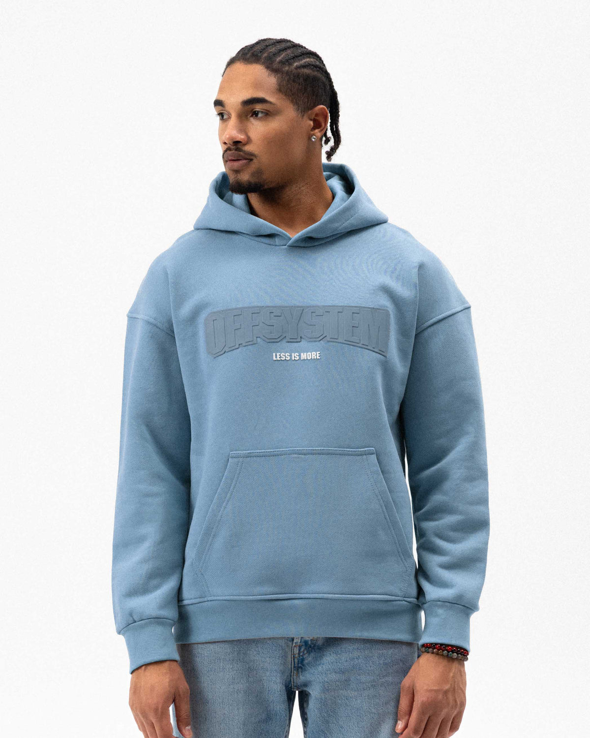 Injection Printed Hoodie Blue