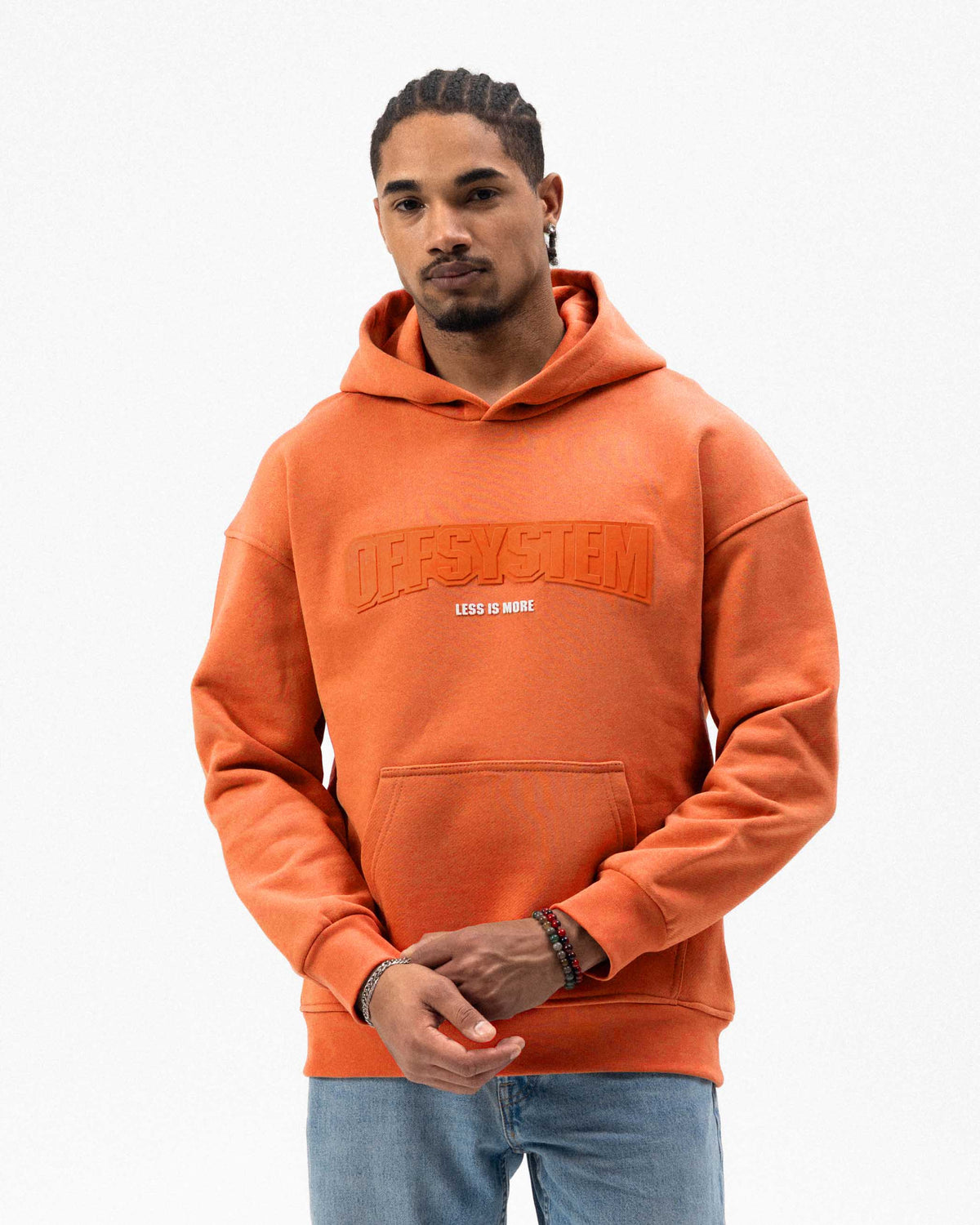 Injection Printed Hoodie Orange
