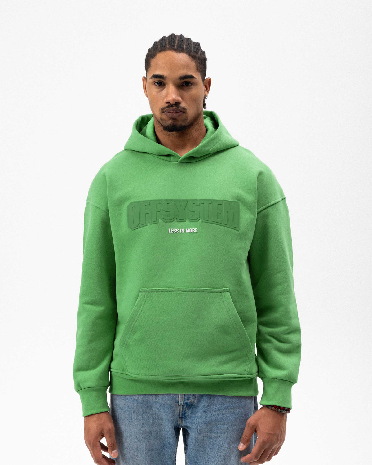 Enjekson Baskılı Hoodie Yeşil - ST-7527