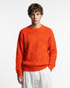 Argyle Knit Sweater Orange