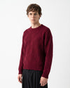 Checkered Knit Burgundy