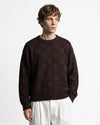 Brown Checkered Knitwear