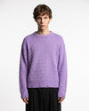 Distressed Knitted Sweater Purple