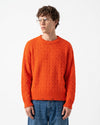 Distressed Knit Sweater Orange
