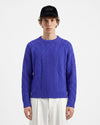 Purple Raglan Sleeve Knit Sweater