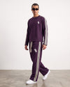 Striped Tracksuit Set Purple