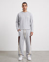 Garnished Tracksuit Set Grey - UT-9436