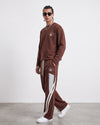Garnished Tracksuit Set Brown - UT-9436
