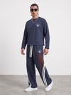 Garnished Tracksuit Set Navy Blue - UT-9436