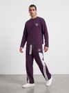 Garnished Tracksuit Set Purple - UT-9436