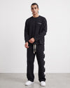Black Tracksuit Set with Trim