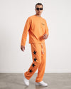 Garnished Tracksuit Set Orange