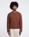 Long-Sleeve T-Shirt with Sleeve Embroidery Brown