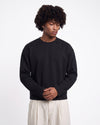 Long Sleeve T-Shirt with Sleeve Embroidery Black