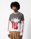 Double Layer Print Long Sleeve T-Shirt Grey