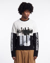 Double-Layer Print Long-Sleeve T-Shirt Black