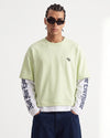 Double Layer Printed Long Sleeve T-Shirt Green