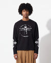 Printed Long Sleeve T-Shirt Black