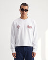 99 Printed Embroidered Long Sleeve T-Shirt White