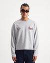 99 Printed Embroidered Long Sleeve T-Shirt Gray