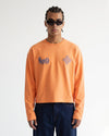 99 Printed Embroidered Long Sleeve T-Shirt Orange