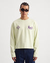 99 Printed Embroidered Long Sleeve T-Shirt Green