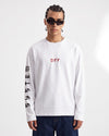 419 Printed Long Sleeve T-Shirt White