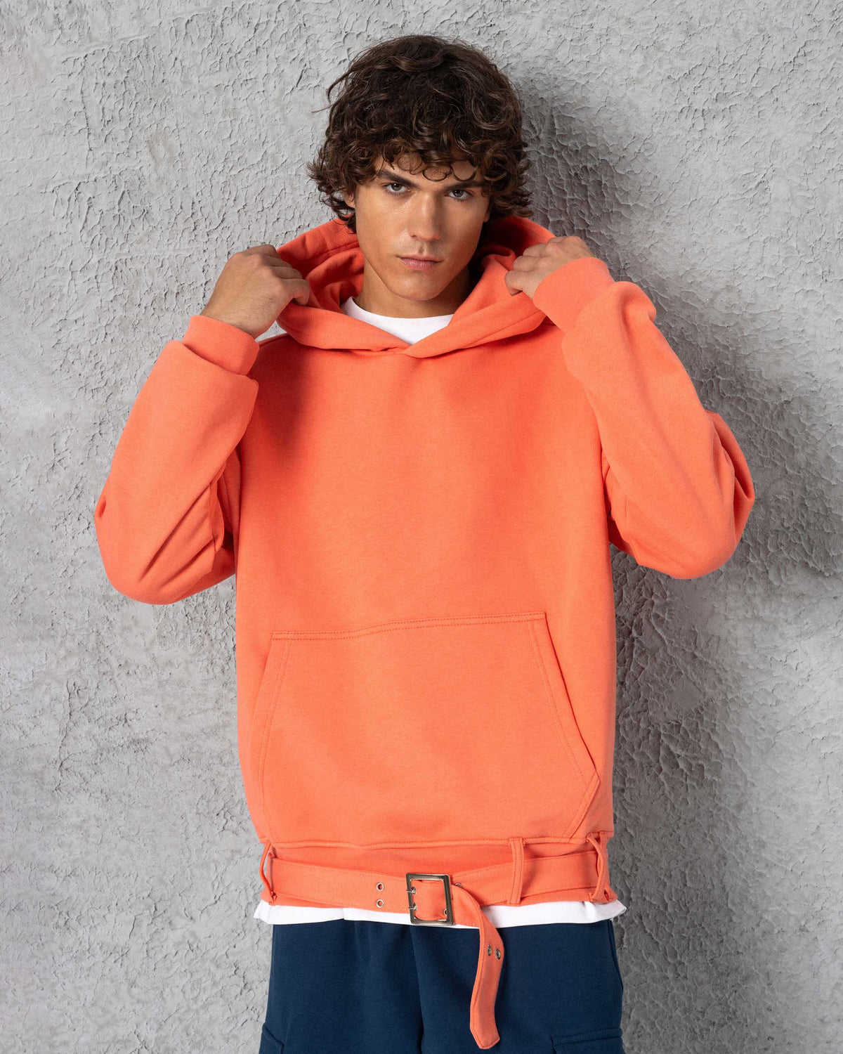 Belted Hoodie Pink